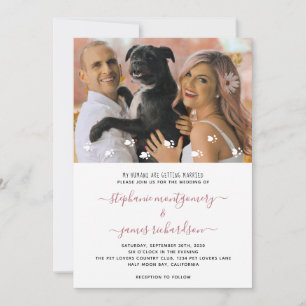 Invitación Mis seres humanos se casan con un Mascota Personal