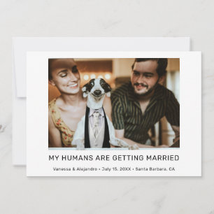 Invitación Mis seres humanos se están casando con el compromi