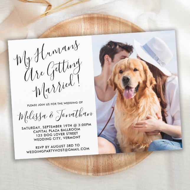 Invitación Mis seres humanos se están casando con Mascotas mo (Subido por el creador)
