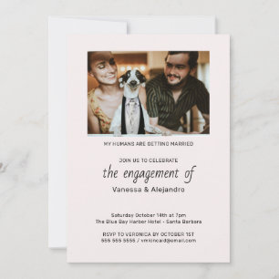 Invitación Mis seres humanos se están casando con un Mascota 