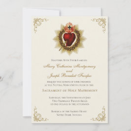 Invitación Misa Nupcial Católica del Sagrado Corazón de Jesús