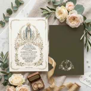 Invitación Misa Nupcial Tradicional Católica de la Virgen Mar