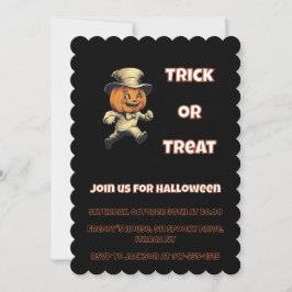 Invitación Mischievous Jack o lantern Halloween Party