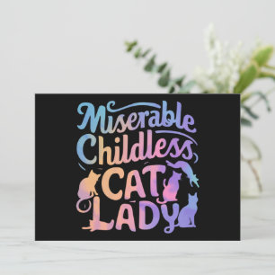 Invitación Miserable dama de gato sin hijos