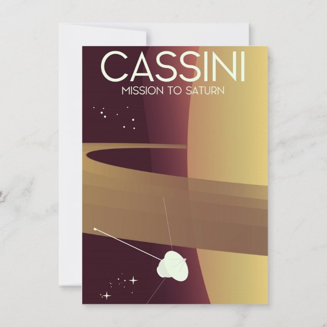 Invitación Misión Cassini a Saturno (Reverso)