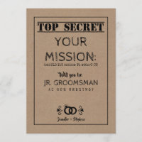 Misión secreta superior - Propuesta de Groomsman j
