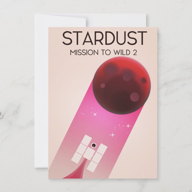 Invitación Misión Stardust al cometa Wild 2 (Reverso)
