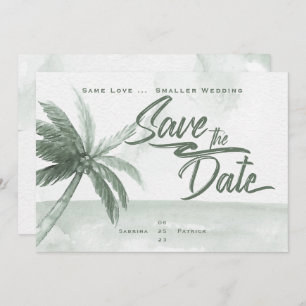 Invitación Mismo amor Boda menor Monocromatic Sage Beach