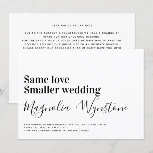 Invitación Mismo Boda de amor menor