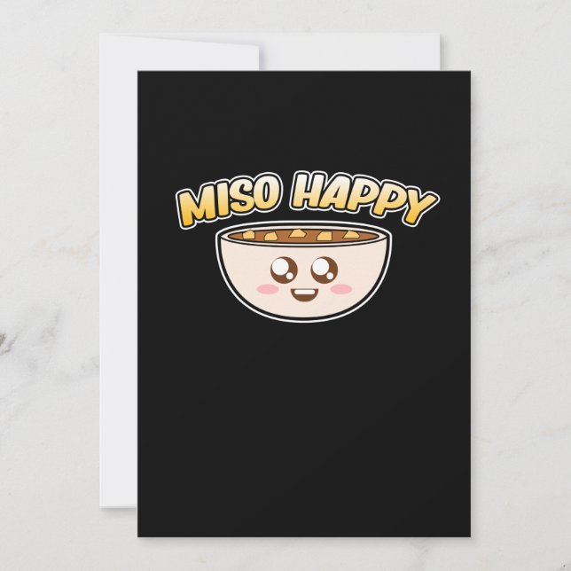 Invitación Miso Happy Ramen Anime Kawaii Ramen Noodles Lover (Anverso)