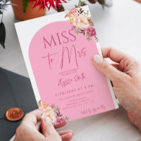 Miss a la señora Hot Pink Floral Bridal Shower