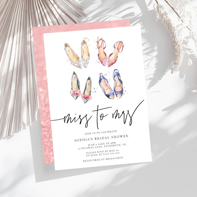 Invitación Miss a la Sra. Moda High Heels Bridal Shower (Subido por el creador)