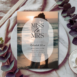 Invitación Miss escarchada a la señora Bridal Shower Beach Ph