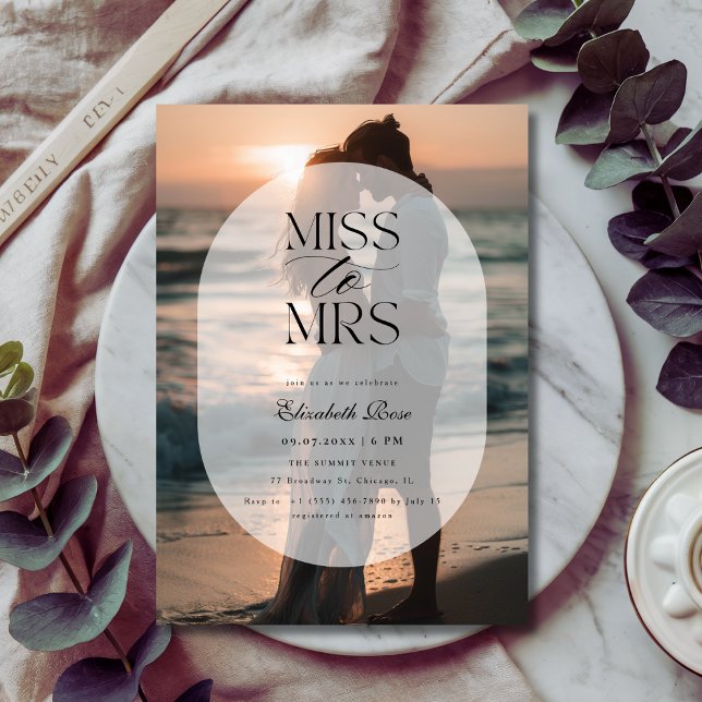 Invitación Miss escarchada a la señora Bridal Shower Beach Ph (Subido por el creador)