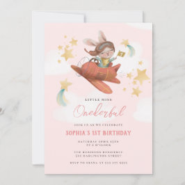 Invitación Miss Onemaravillosas Starry 1º cumpleaños