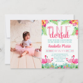 Invitación Miss OneMaravilloso Primer Cumpleaños Luau