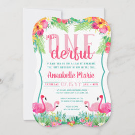 Invitación Miss OneMaravilloso Primer Cumpleaños Luau