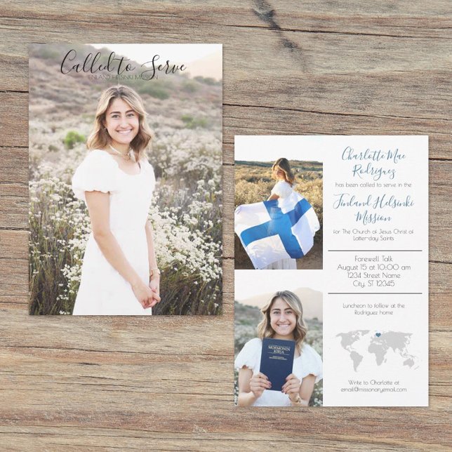 Invitación Missionary Announcement Blue (Subido por el creador)