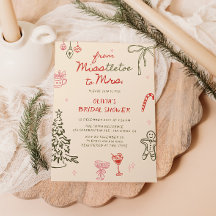 Misstletoe a la Sra. Hand Drawn Bridal Shower