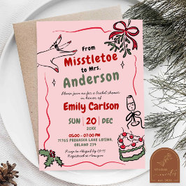 Invitación Misstletoe desprendido de mano a la señora Bow Bri