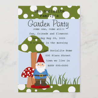 Invitación Mister Mushroom Garden Gnome