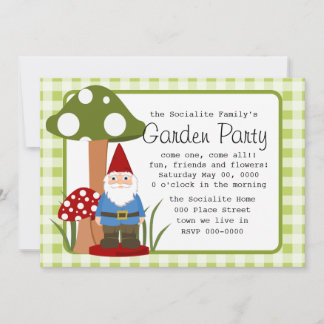 Invitación Mister Mushroom Garden Gnome