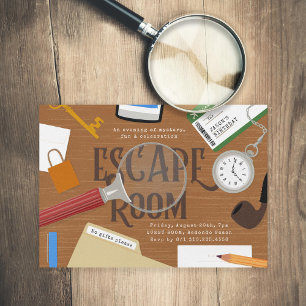 Invitación Misterio Cumpleaños Escape Room