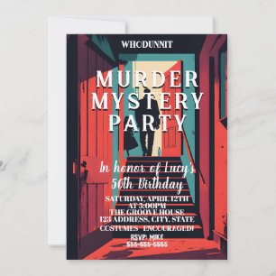 Invitación misterio de asesinato whodunit cena de detective