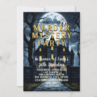 Invitación misterio de asesinato whodunit detective caso sin