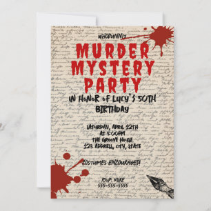 Invitación misterio de asesinato whodunit fiesta sangrienta 4