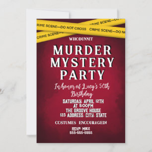 Invitación misterio de asesinato whodunit fiesta sangrienta 4