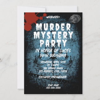Invitación misterio de asesinato whodunit fiesta sangrienta 4
