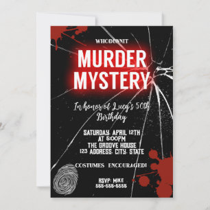 Invitación misterio de asesinato whodunit fiesta sangrienta 4