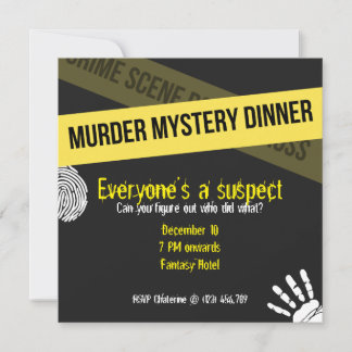 Invitación Misterio de los asesinatos amarillos