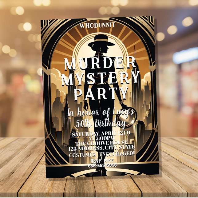 Invitación misterio del asesinato del gran Gatsby whodunit (Subido por el creador)