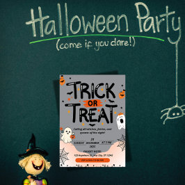 Invitación misteriosa de Halloween con texto chino