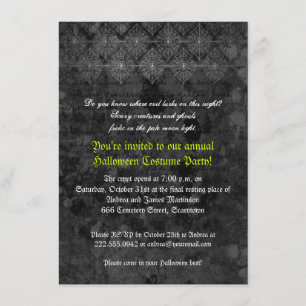 Invitación misteriosa del fiesta de Halloween