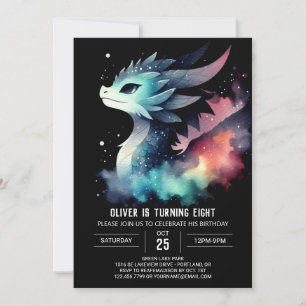 Invitación Misterioso audaz cumpleaños del dragón
