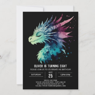 Invitación Misterioso y poderoso cumpleaños del dragón
