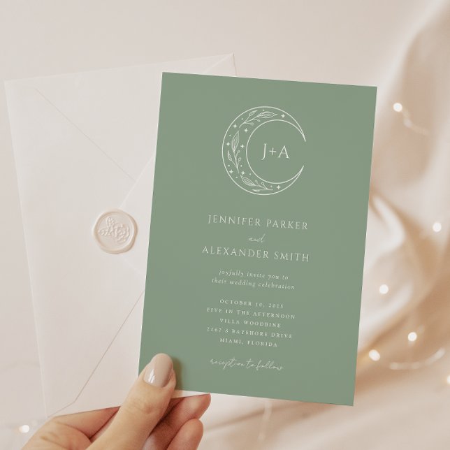 Invitación mística a la boda botánica (Subido por el creador)