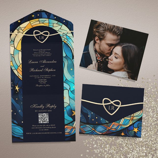 Invitación Mística Celestial de Boda Todo en Uno (Subido por el creador)