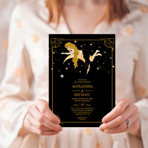 Invitación mística de Boda de estrellas celestes d