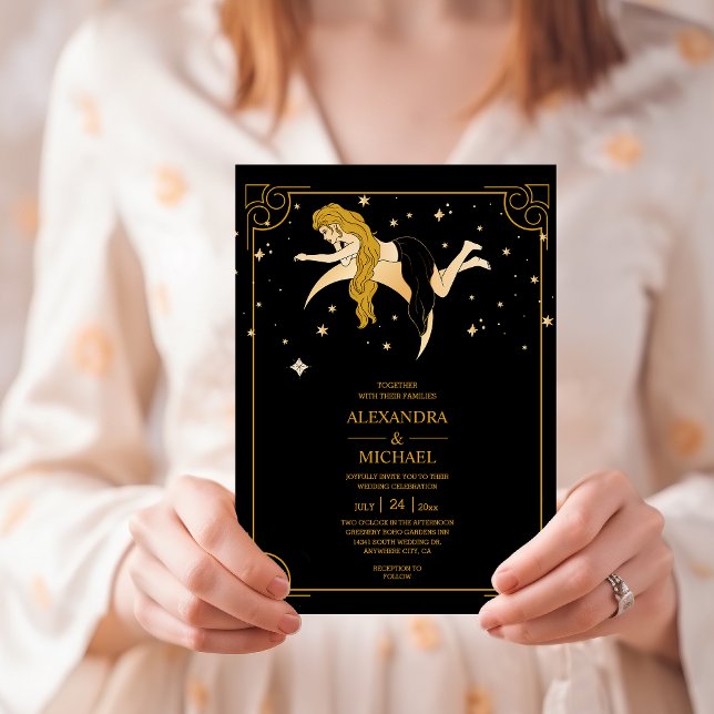 Invitación mística de Boda de estrellas celestes d (Subido por el creador)