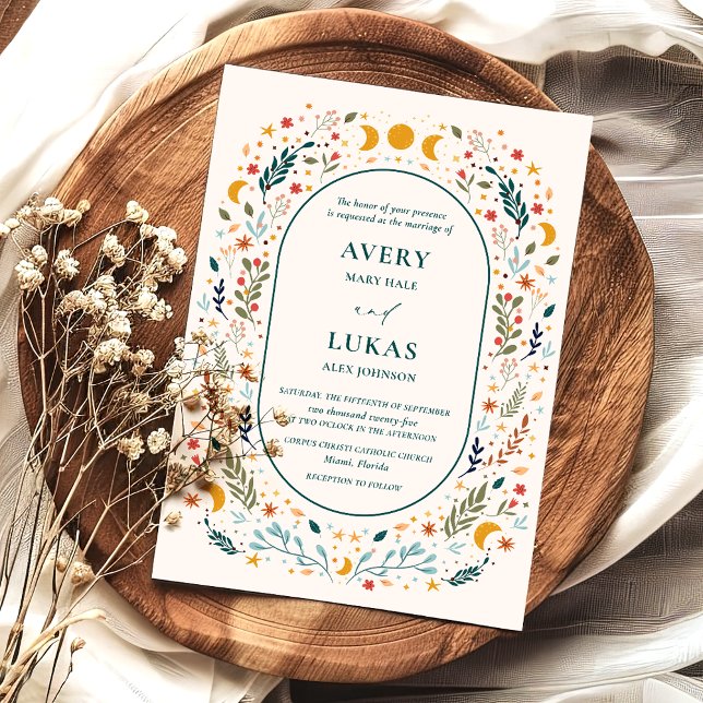 Invitación mística de bodas vintage (Subido por el creador)