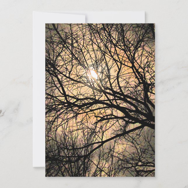 Invitación mística de Halloween en la Luna (Anverso)