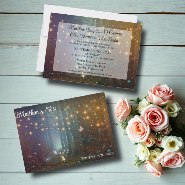 Invitación mística encantada a la boda forestal (Subido por el creador)