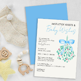 Invitación Mistletoe Bundle of Joy Baby Shower Invite