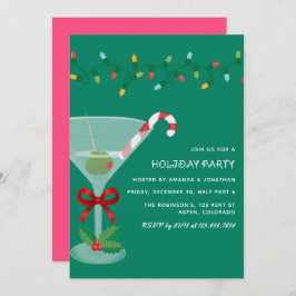Invitación Mistletoe Pop Christmas Holiday Cocktail Party