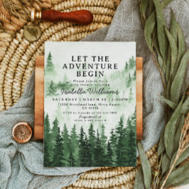 Invitación Misty Forest Adventure Baby Shower