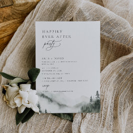 Invitación Misty Mountain Feliz Nunca Después Del Fiesta